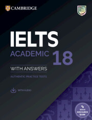 IELTS Academic 18 practice test book cover