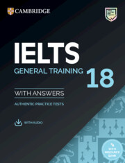 IELTS 18 general practice test book cover