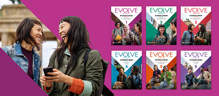 Evolve magazine English course cover.