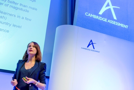 Dr Agnieszka Walczak delivers a talk on gender differences in language learning