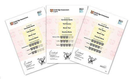 Young Learners certificates
