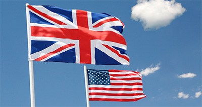 british and american flag