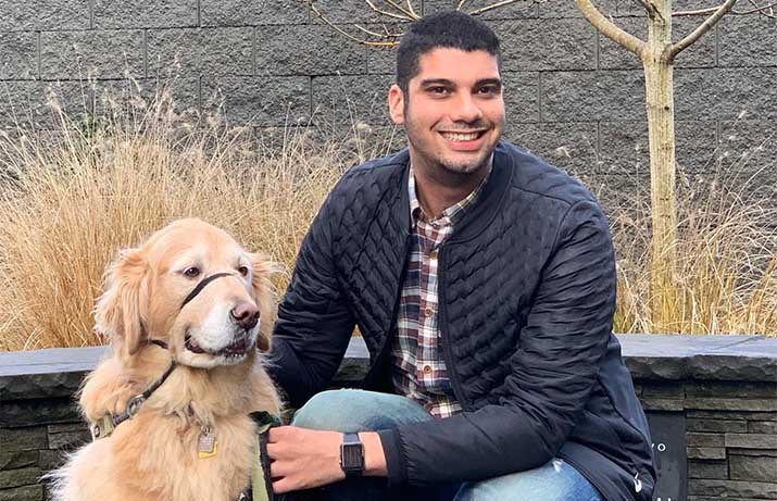 César with dog