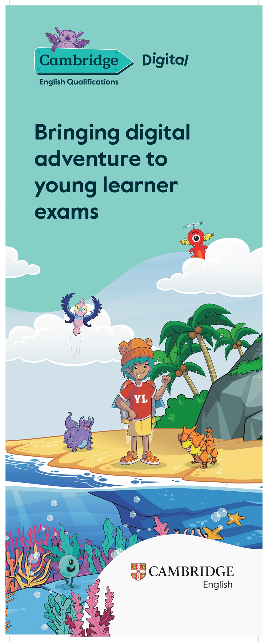 Young learner exploring a colorful digital adventure world.