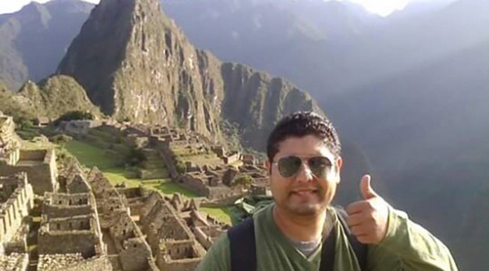 erick at machu picchu