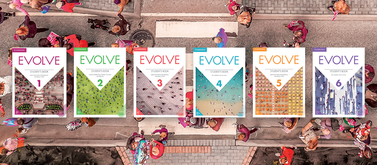 Evolve magazine English course cover.