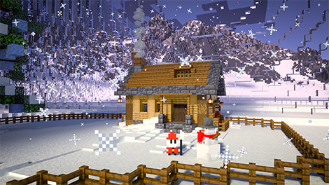 gormi's cabin and snowman