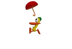 Pocoyo duck with umbrella