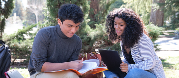 Students studying