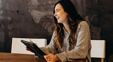 Woman with tablet