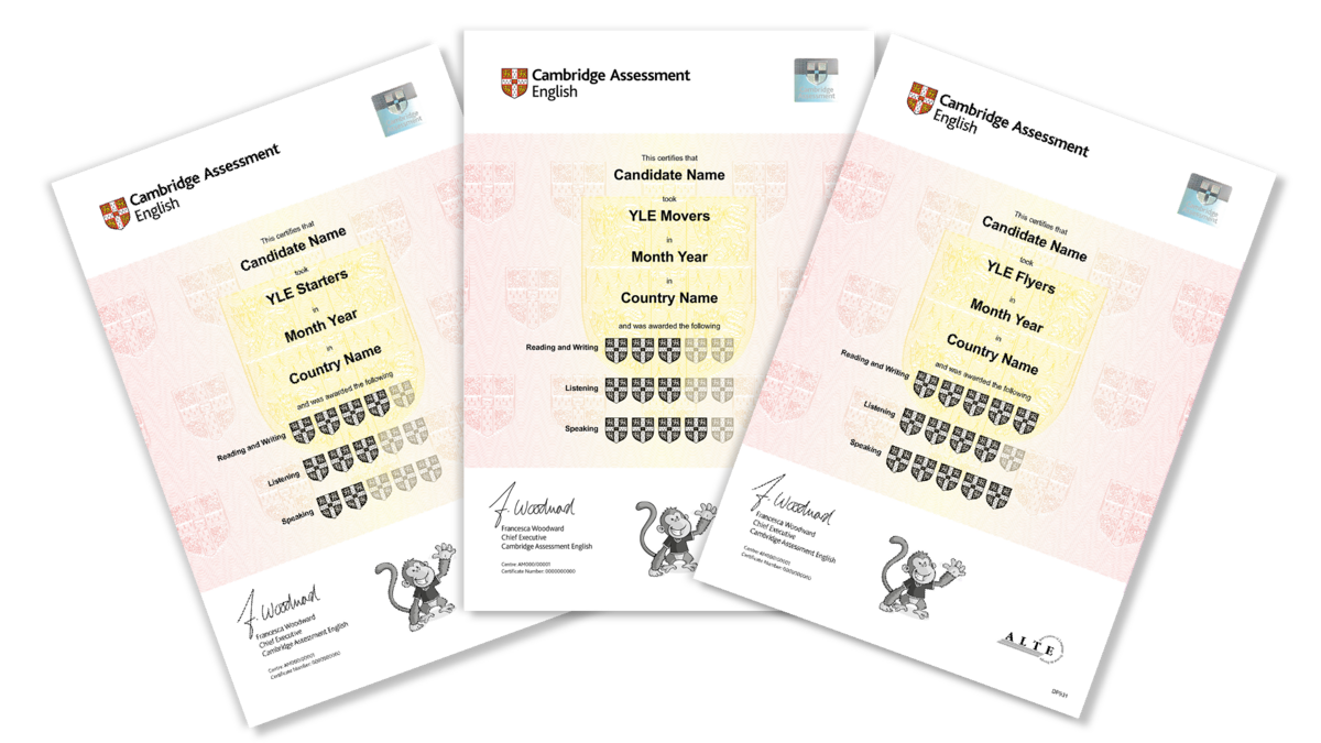 Young Learners certificates