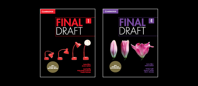 Two Final Draft packages on black background.