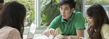 Four students revising together