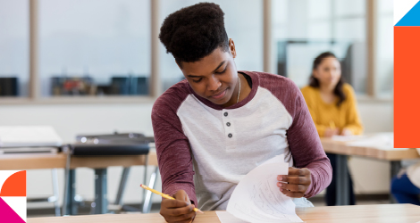 student in class