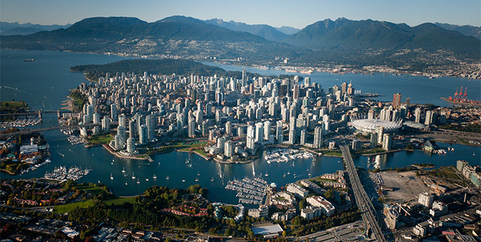 Aerial of Vancouver