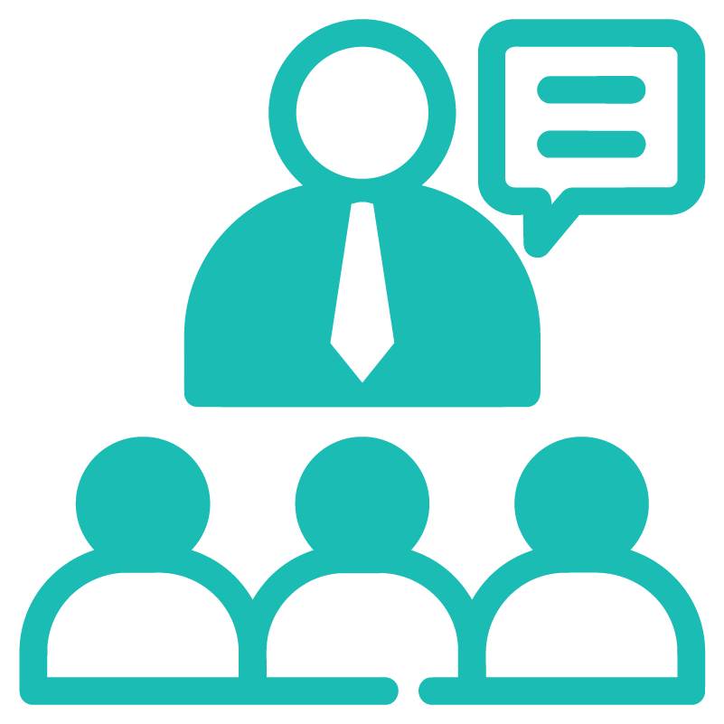 'Team training and onboarding support with instructor and learners illustration