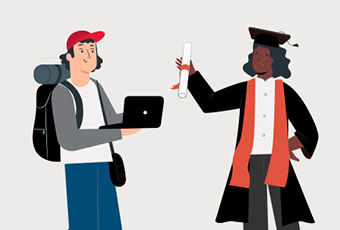 Disegno di uno studente al diploma
