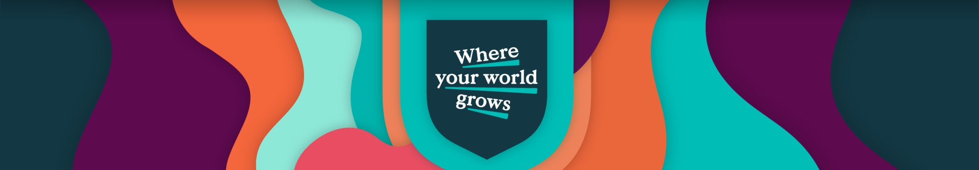 Banner con el texto "where your world grows".