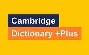 Cambridge Dictionary Plus với các công cụ học tập.